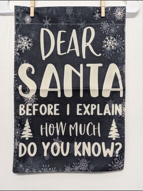 Dear Santa Holiday Garden Flag Decor